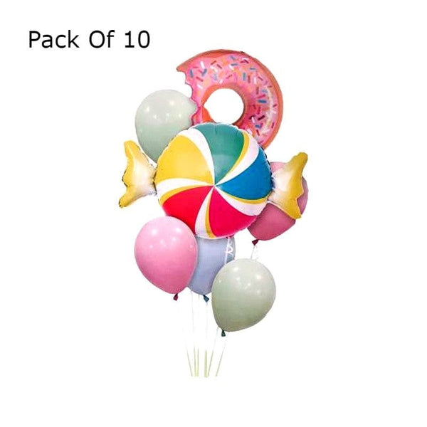 Balloons Foil Donut Pack of 10