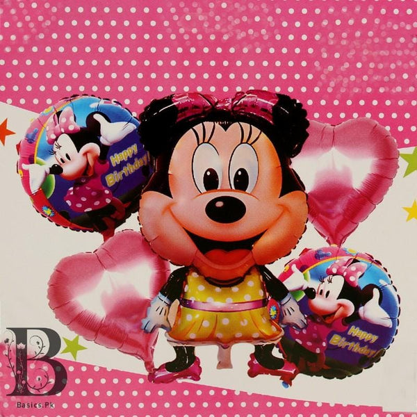 Foil Balloon Minnie Mouse pack of 5 - Basics.Pk
