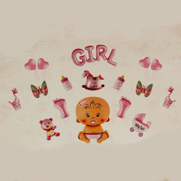 Balloons Foil A New Baby Girl Pink Pack Of 17