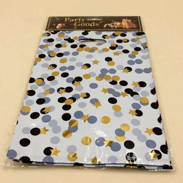 Goody Bag Foil Mix Dots And Stars  (Golden-Black) - Basics.Pk