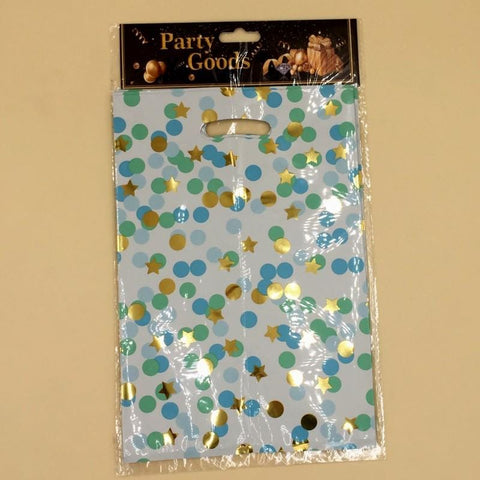 Goody Bag Foil Mix Dots And Stars  (Golden-Blue) - Basics.Pk