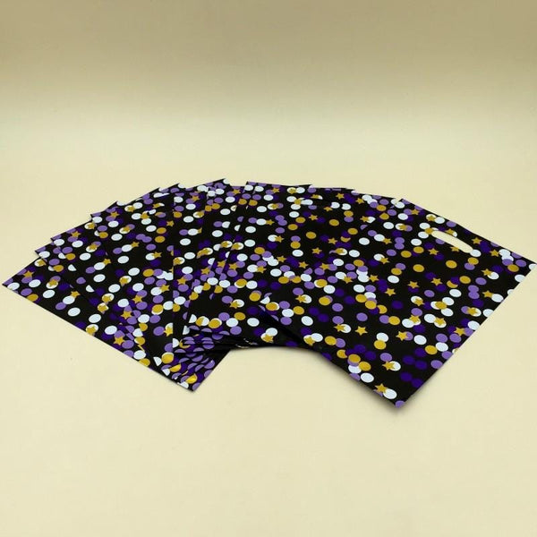 Goody Bag Foil Mix Dots And Stars  (Golden-Purple ) - Basics.Pk
