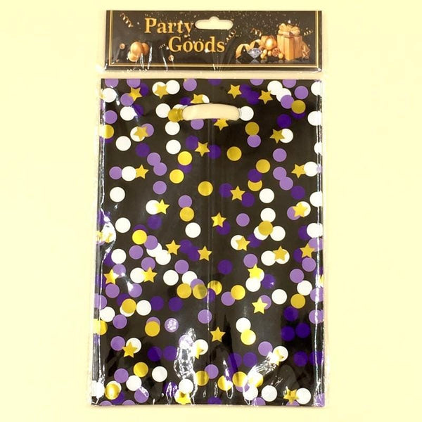 Goody Bag Foil Mix Dots And Stars  (Golden-Purple ) - Basics.Pk