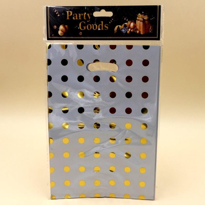 Goody Bag Foil Dots (White-Golden) - Basics.Pk