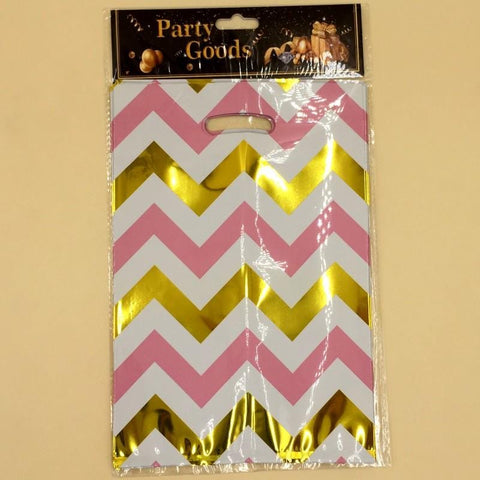 Goody Bag Foil Zig Zag (Pink-Golden) - Basics.Pk