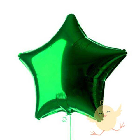 Balloons Foil Star Shape Green - Basics.Pk