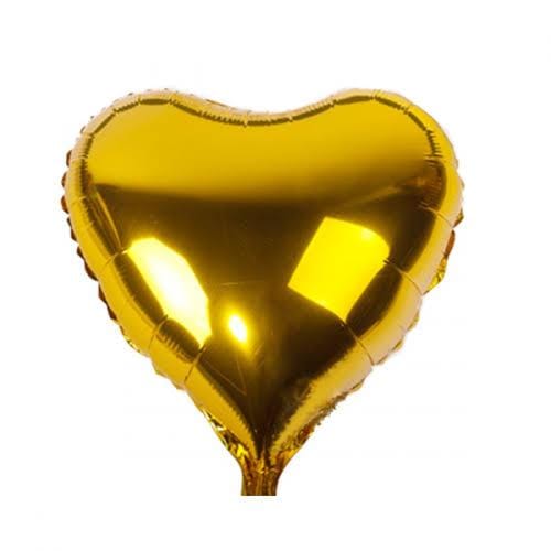 Balloons Foil Heart Shape Golden - Basics.Pk