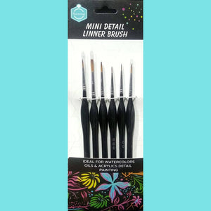 Keep Smiling Detail Brush pack of 6 (size 0, 00, 000 , 1, 2, 4)