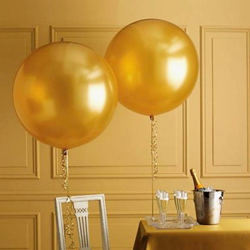 Balloon Latex Extra Large Single 36 inches Golden metallic