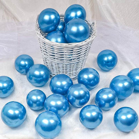 Balloons Small Chrome Metallic Blue - 5 INCHES (Single, 25 or 50 Balloons)