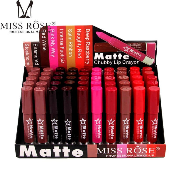 Miss Rose Matte Chubby Lips Crayon Lipstick