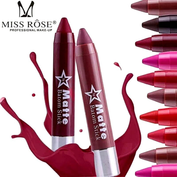 Miss Rose Matte Chubby Lips Crayon Lipstick