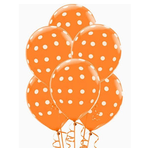 Balloons Dots Orange Color Single - Basics.Pk