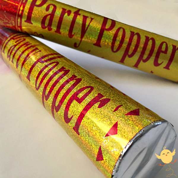 Party Popper Golden Single (11 inches) - Basics.Pk
