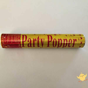 Party Popper Golden small (8 inches) - Basics.Pk