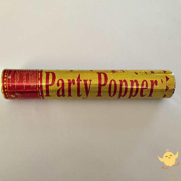 Party Popper Golden Single (11 inches) - Basics.Pk