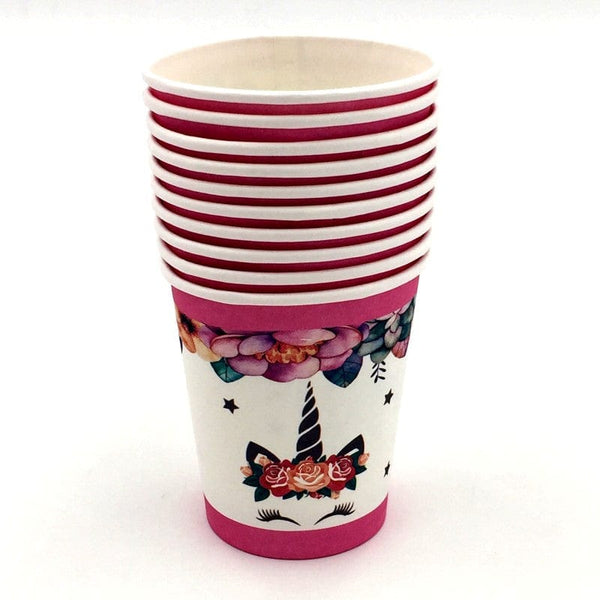Cups Unicorn theme - Pack of 10