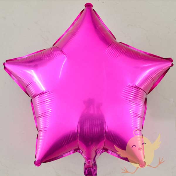 Balloons Foil Star Shape Dark Pink (10 Inches) - Basics.Pk