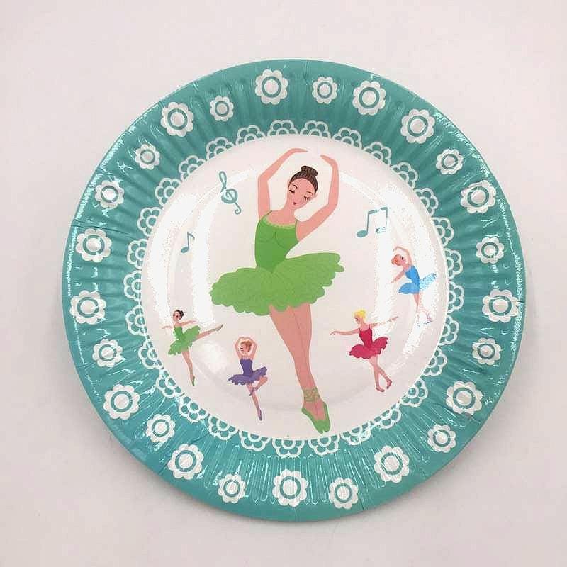 Plates (10 Small) Ballerina theme - Basics.Pk