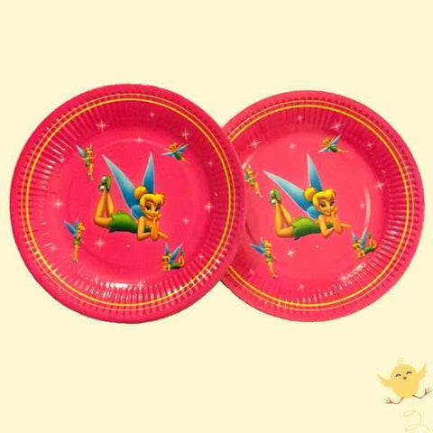 Plates (10 small) Tinker Bell theme - Basics.Pk