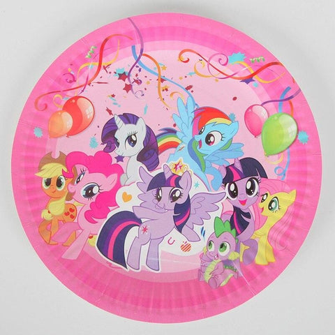 Plates (10 Large) Little Pony theme - Basics.Pk