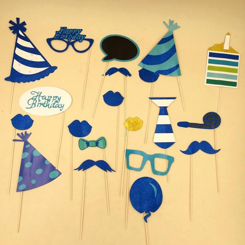PROPS Happy Birthday Glitter Blue - Basics.Pk