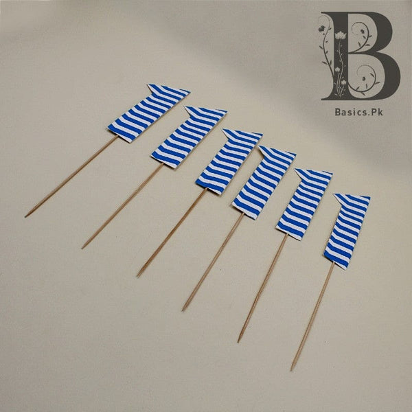 PROPS Number 1 Blue & White Lining Pack Of 6