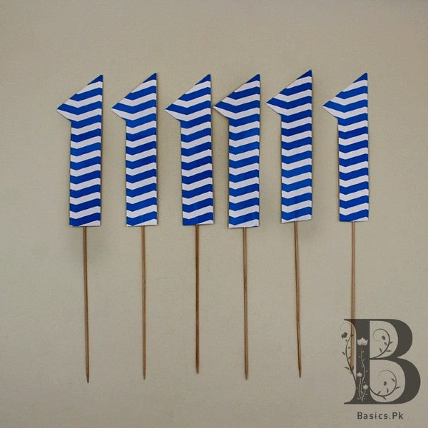PROPS Number 1 Blue & White Lining Pack Of 6
