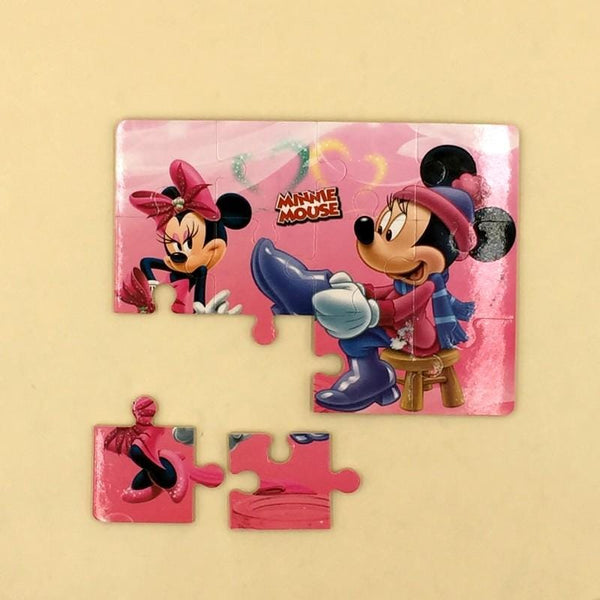 Minnie Mouse Puzzle Cardboard Toy 12 Pcs - Basics.Pk