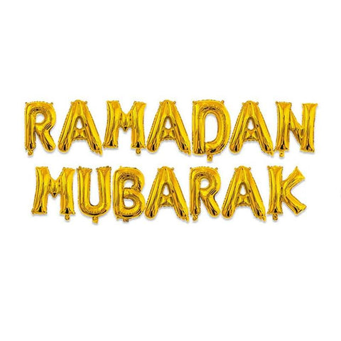 Banner Ramazan Mubarak Golden Foil