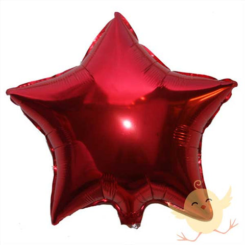 Balloons Foil Star Shape Red (10 Inches) - Basics.Pk