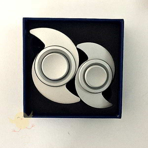 Fidget Spinner – Dual Spinner (Silver) - Basics.Pk