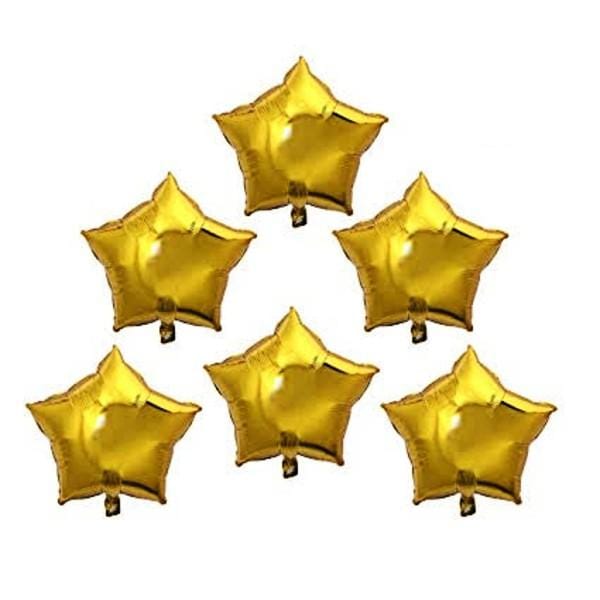 Balloons Foil Star Shape golden (10 Inches) - Basics.Pk