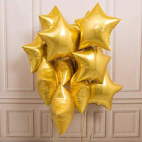 Balloons Foil Star Shape Golden (Single) - Basics.Pk