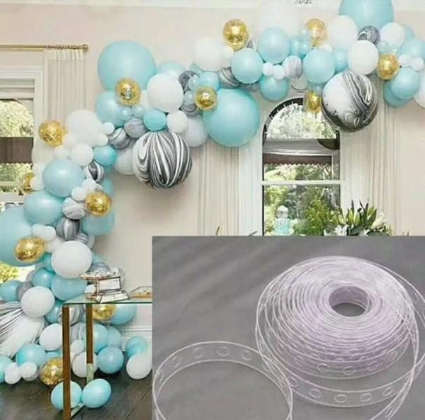 Balloons Garland Making Plastic Strip (5 Meters) - Basics.Pk