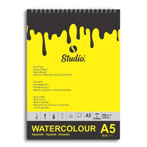 Studio Sketch Book 300gsm THICK A5 for Water Color, Acrylic Paints and Oil paints