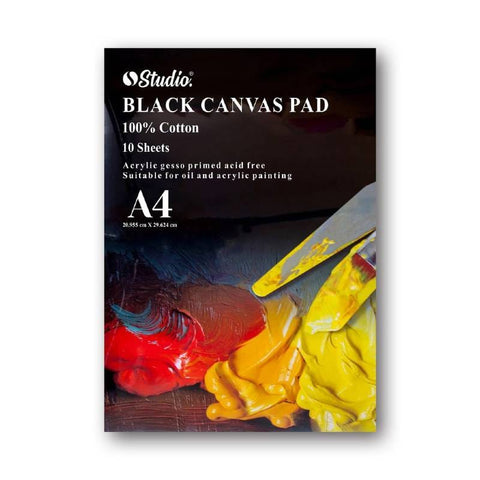 Studio Black Canvas Pad A4