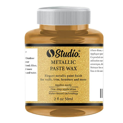 Studio Resin Décor Metallic Paste Wax Golden ( 50ml )