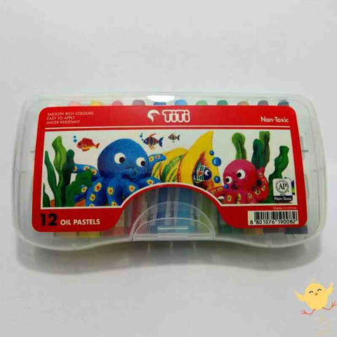TiTi 12 OIL Pastels color Plastic Case - Basics.Pk