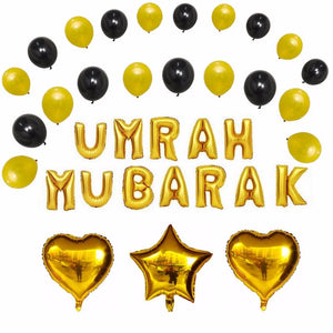 Balloon Golden Umrah Mubarak Theme