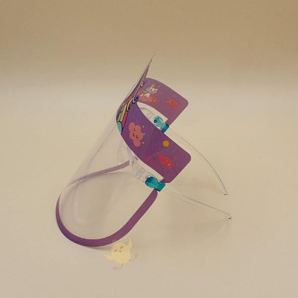 Unicorn Face Shield in Plastic with Glasses ( Purple ) - Basics.Pk