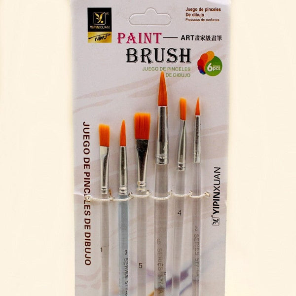 YIPINXUAN Paint Brush 6pcs Transparent MIX