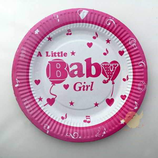 Plates (10 Small) Baby Girl - Basics.Pk
