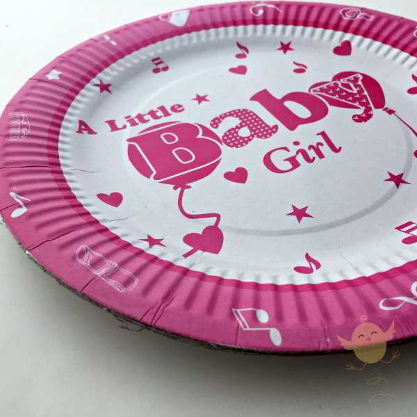 Plates (10 Small) Baby Girl - Basics.Pk