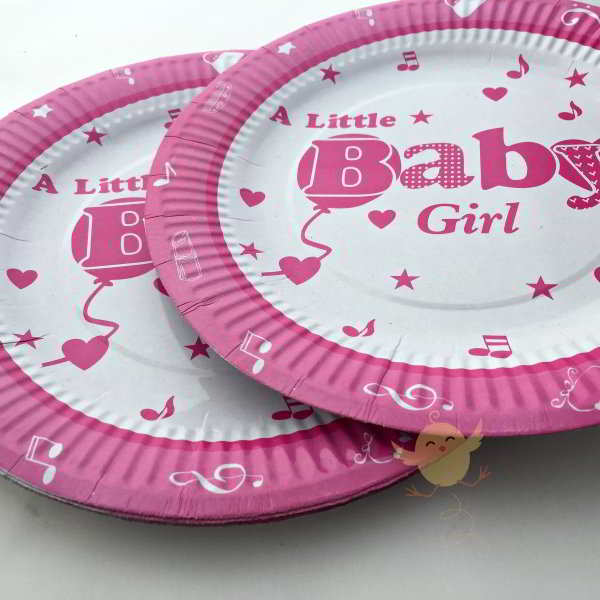 Plates (10 Small) Baby Girl - Basics.Pk