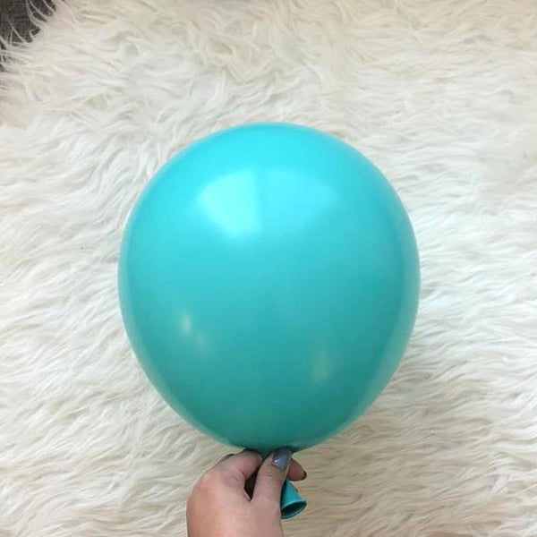 Balloons Plain Party Balloons Aqua Green (Single) - Basics.Pk