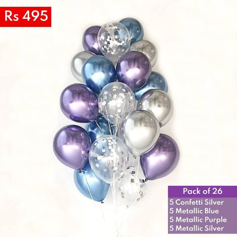 Balloons Set Confetti + Metallic (Pack of 20)