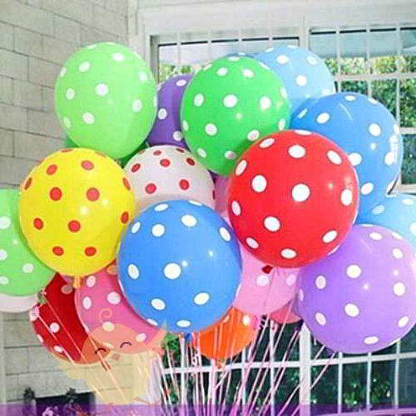 Balloons Dots MIX Colors (25Pcs) - Basics.Pk
