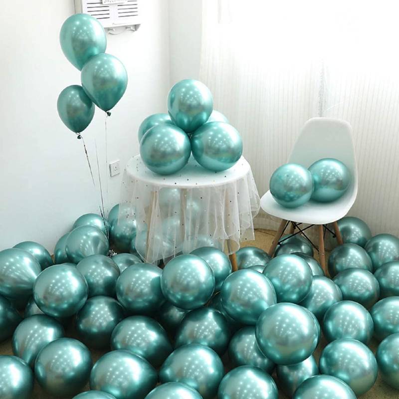 Balloons Metallic Sea Green (single, 25 or 50 Balloons)