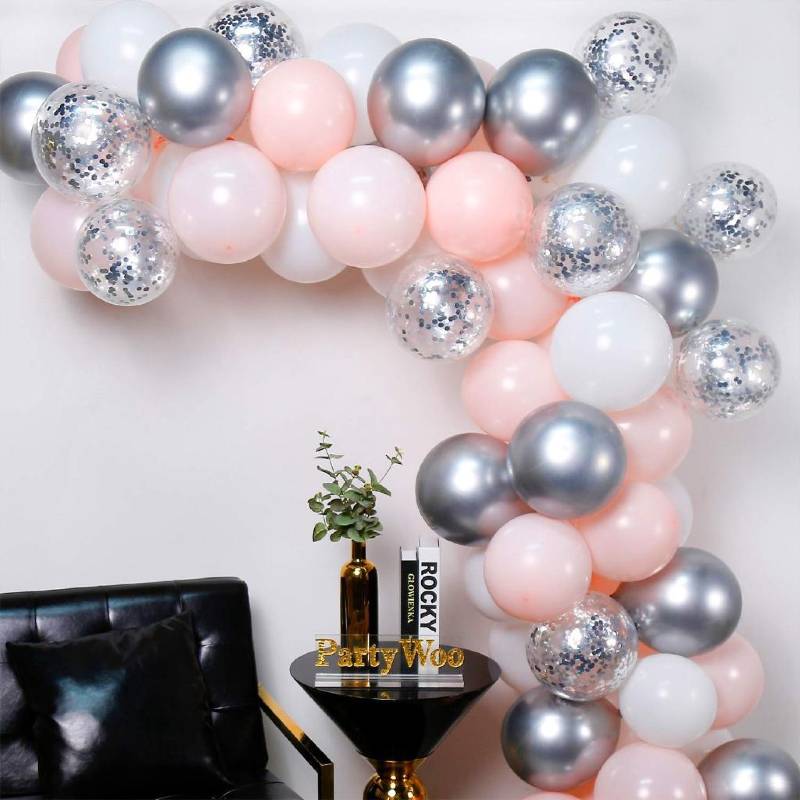 Balloons Bunch Milky + Metallic + Confetti + Garland Tape – Basics.pk